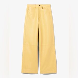 Proenza Schouler White Label Yellow Leather Pants